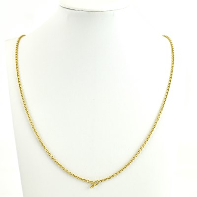 Lot 1074 - CHOPARD; an 18ct gold double strand necklace...