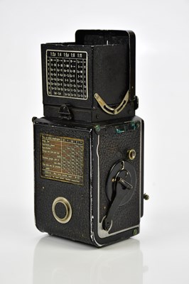 Lot 411 - ROLLEIFLEX; a Rolleiflex Baby 4x4 TLR camera,...