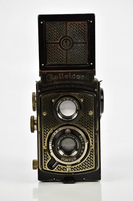 Lot 409 - ROLLEICORD; a Rolleicord "Art Deco" TLR camera,...