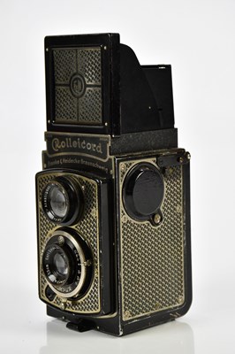 Lot 409 - ROLLEICORD; a Rolleicord "Art Deco" TLR camera,...