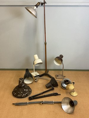 Lot 680 - Nine various mid 20th century Anglepoise, desk...