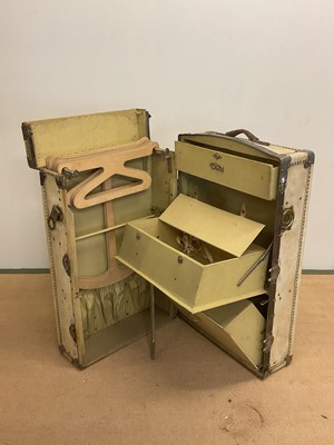 Lot 47 - An early 20th century vellum travel trunk with...