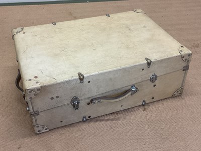 Lot 66 - An early 20th century vellum travel trunk with...