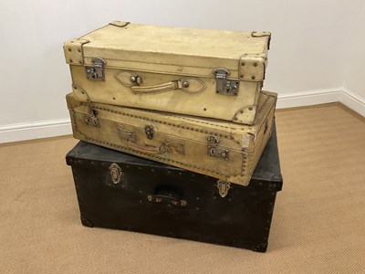 Lot 17 - An early 20th century vellum travel case with...