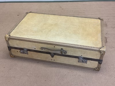 Lot 73 - An early 20th century vellum travel trunk with...