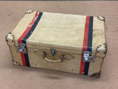 Lot 51 - An early 20th century vellum travel trunk with...