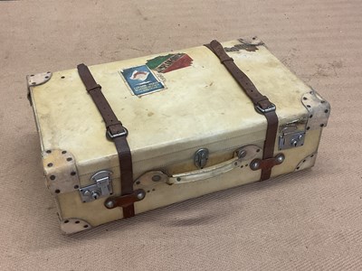 Lot 52 - An early 20th century vellum travel case with...