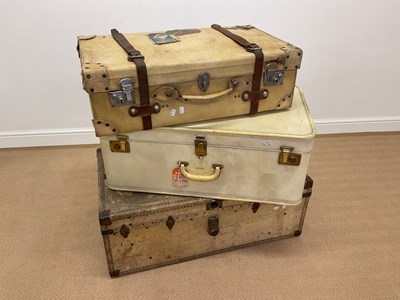 Lot 16 - An early 20th century vellum travel case with...