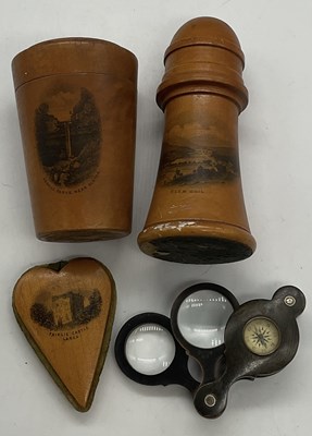 Lot 84 - MAUCHLINE WARE; three items comprising a...