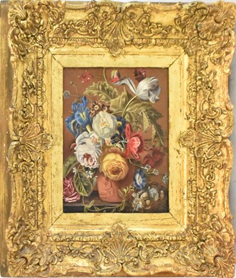 Lot 155 - UNATTRIBUTED; 19th century oil on board, still...