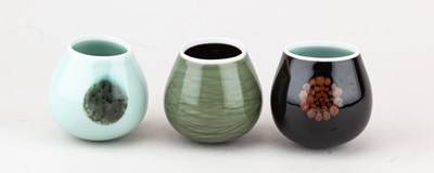 Lot 96 - CHRIS KEENAN (born 1960); a trio of Limoges...