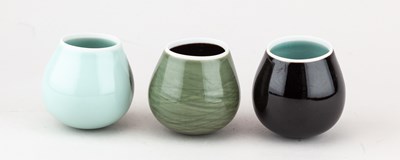 Lot 96 - CHRIS KEENAN (born 1960); a trio of Limoges...