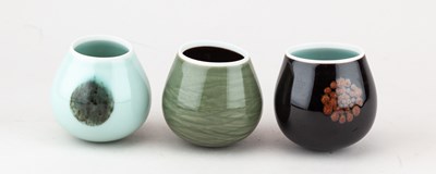 Lot 96 - CHRIS KEENAN (born 1960); a trio of Limoges...