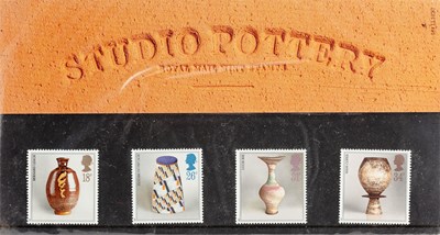 Lot 734 - 'Studio Pottery', a presentation pack of four...