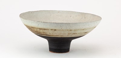 Lot 546 - ROBIN WELCH (1936-2019); a stoneware pedestal...