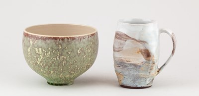 Lot 496 - RACHEL WOOD (born 1962); a stoneware mug,...