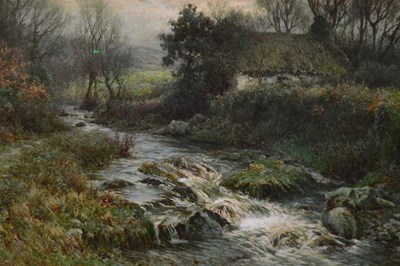 Lot 1555 - TOM CLOUGH (1867-1943); watercolour, river...