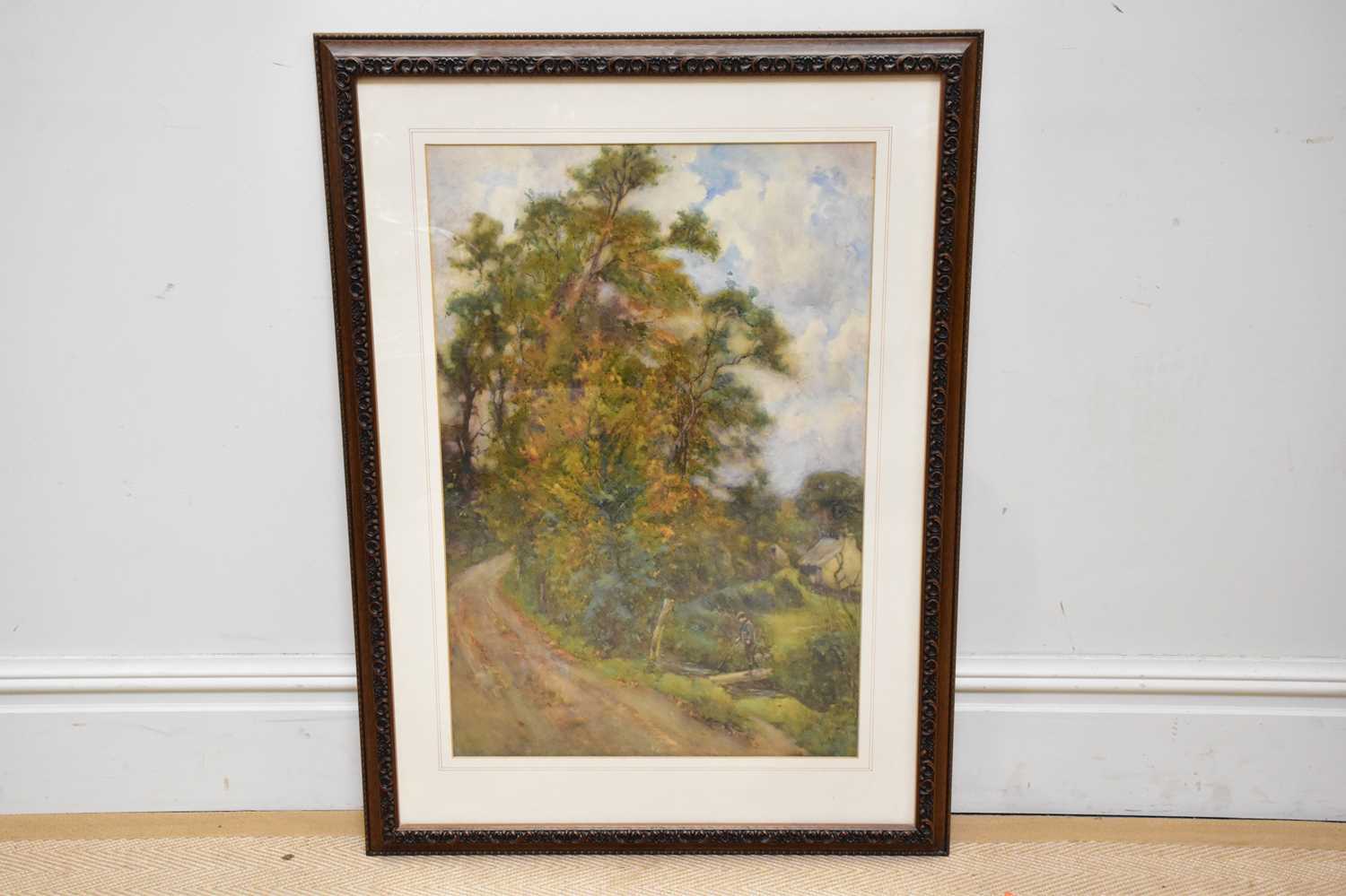 Lot 1556 - TOM CLOUGH (1867-1943); watercolour, country...