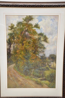 Lot 1556 - TOM CLOUGH (1867-1943); watercolour, country...