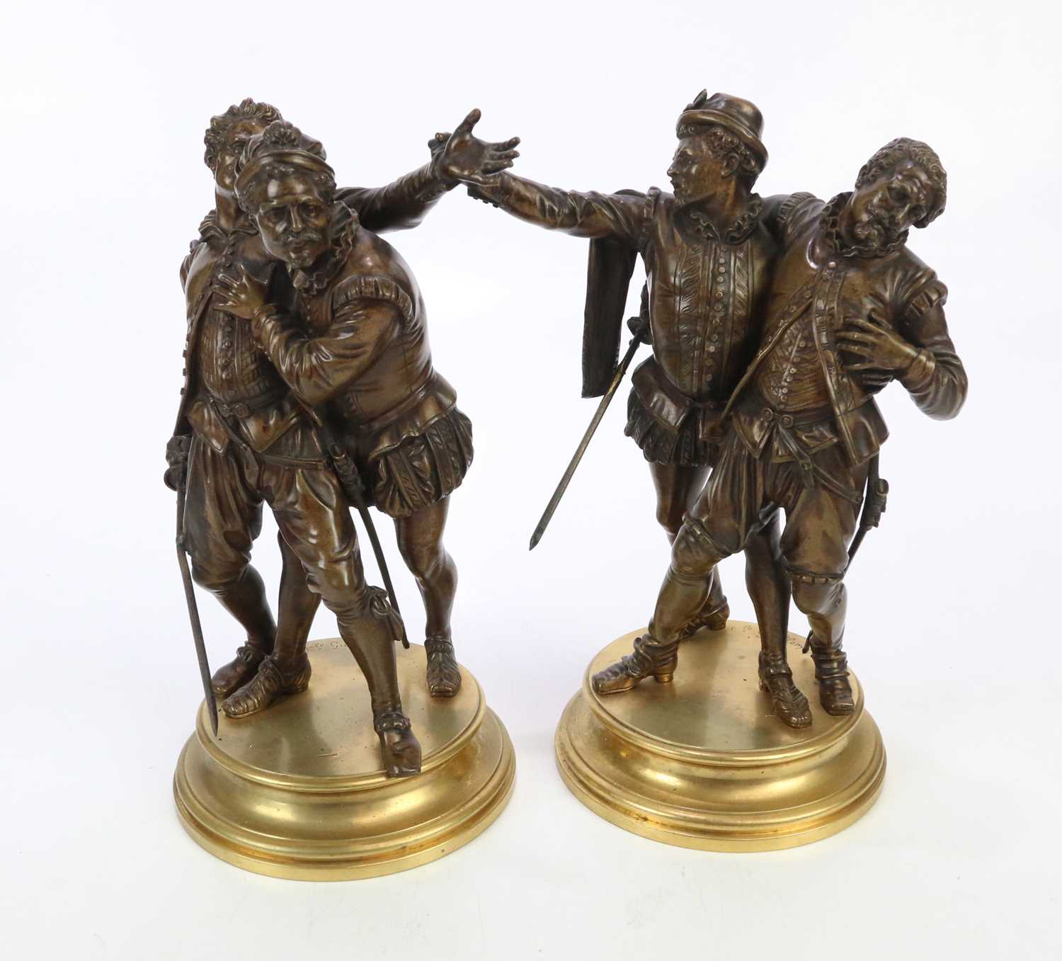 Lot 1698 - ÉMILE GUILLEMIN (1841-1907); a pair of...