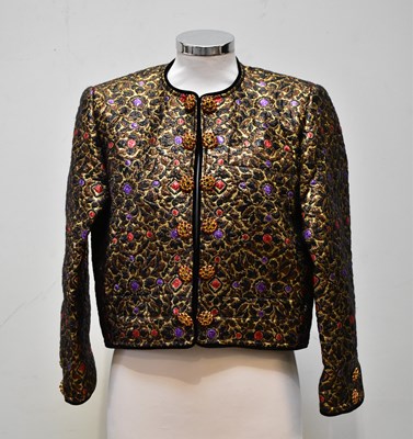 Lot 885 - SAINT LAURENT RIVE GAUCHE; a circa 1984 gold,...