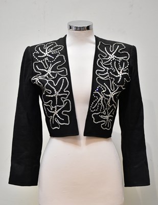 Lot 889 - SAINT LAURENT RIVE GAUCHE; a circa 1980s black...