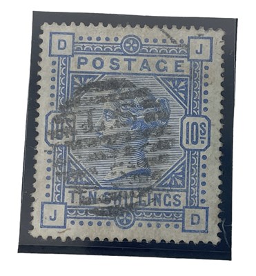 Lot 334 - A ten shilling blue stamp.