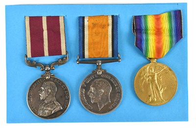 Lot 365 - A George V Meritorious Service group of three...