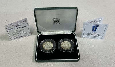 Lot 544 - ROYAL MINT; a 1998 Silver Proof 50p coin for...