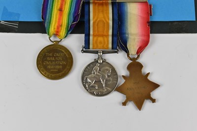 Lot 370 - A WWI 1914 Old Contemptibles medal trio...