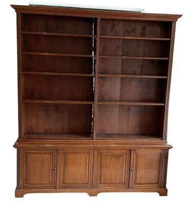 Lot 18 - A large late 19th century mahogany bookcase,...