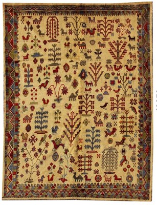 Lot 75 - A Tree of Life inspired hand knotted woollen...