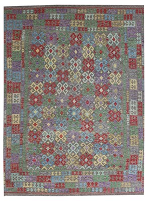 Lot 76 - An Afghan Chobi hand woven woollen kilim rug...