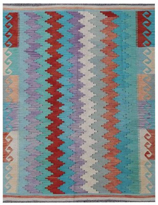 Lot 119 - An Afghan Chobi hand woven woollen kilim rug...