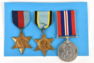 Lot 363 - A WWII Royal Airforce medal trio awarded to...