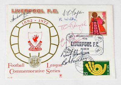 Lot 397 - LIVERPOOL FC; a first day cover, bearing...