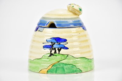 Lot 2212 - CLARICE CLIFF; a Bizarre Beehive honeypot and...