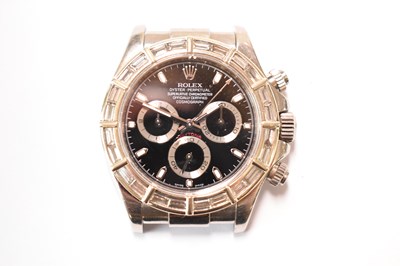 Lot 1314 - ROLEX DAYTONA; a fine 18ct white gold...