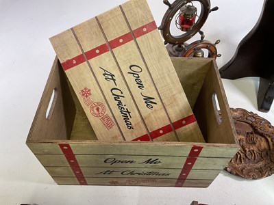 Lot 87 - A Smith's mantel clock and other wooden...