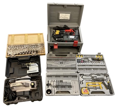 Lot 391 - Assorted tools including 710W hammer drill...