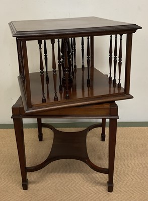 Lot 741 - An Edwardian mahogany revolving bookcase,...