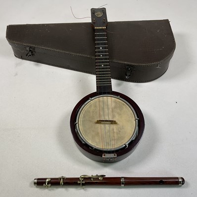 Lot 259 - KEECH; a banjolele banjo, cased, length 55cm,...