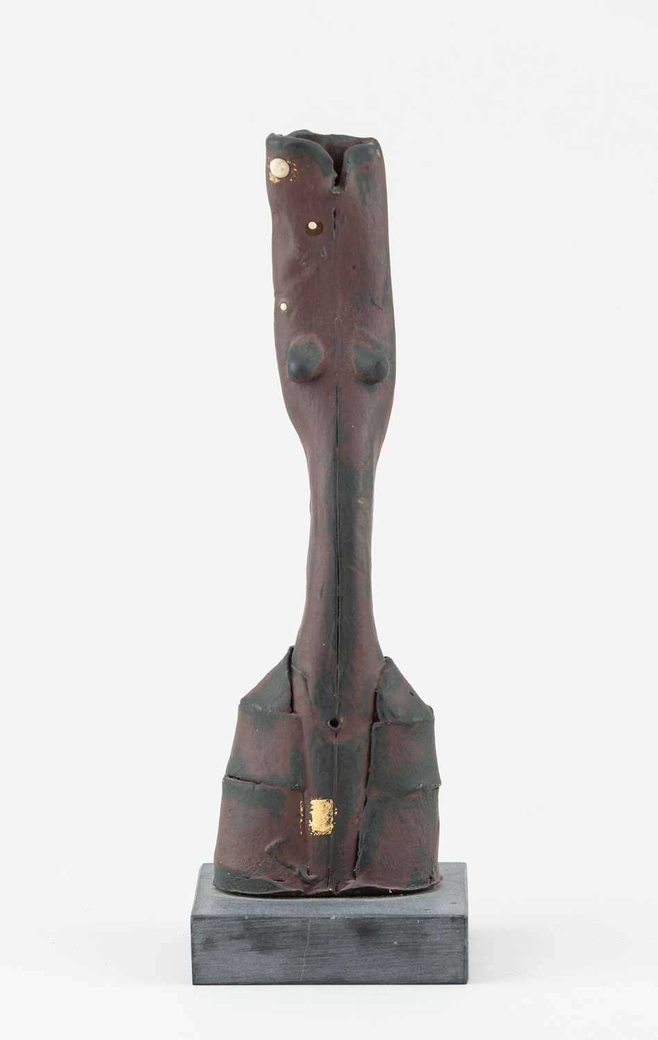 Lot 449 - MO JUPP (1938-2018); 'Standing Female' a red...