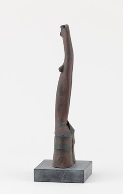 Lot 449 - MO JUPP (1938-2018); 'Standing Female' a red...