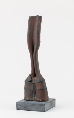 Lot 449 - MO JUPP (1938-2018); 'Standing Female' a red...