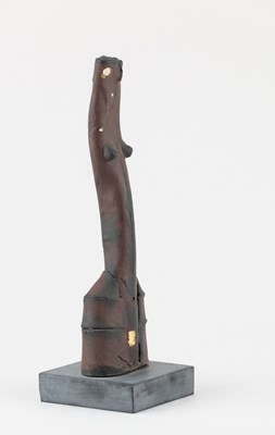 Lot 449 - MO JUPP (1938-2018); 'Standing Female' a red...