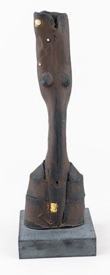 Lot 449 - MO JUPP (1938-2018); 'Standing Female' a red...