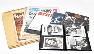 Lot 889 - A collection of music related ephemera to...