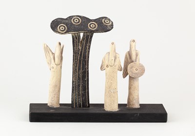 Lot 337 - JOHN MALTBY (1936-2020); 'Angels and a Tree',...