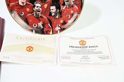 Lot 341 - MANCHESTER UNITED; two commemorative plates,...